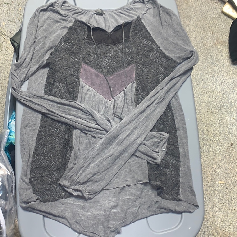 Gray top with detailing